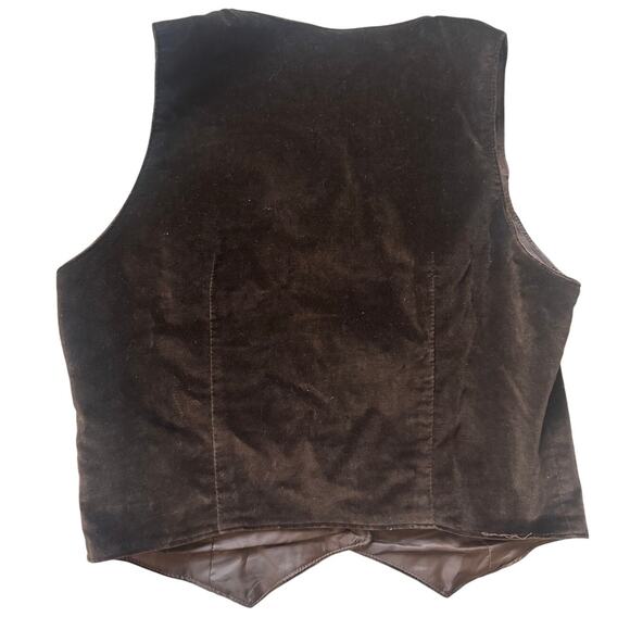 Vintage | 100% Cotton Unisex Brown Velvet Vest | Size 12 - Picture 3 of 5